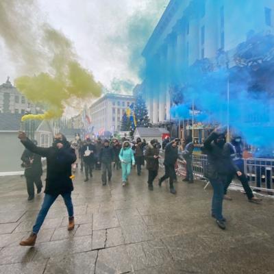 Відбулися перші зіткнення правоохоронців і підприємців в центрі столиці